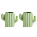 YOSCO Silicone Pen Holder Cactus Pencil Holder Cute Pens Cup for Desk for Kids Office Decor Desk Accessories Pen Pot Desk Organizer (Green,2 Pack)