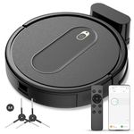 Vexilar Robot Vacuum, 100 Mins Runtime, Slim, Quiet, Automatic Robotic Vacuum Cleaner, Self-Charging, Schedule Setting, Remote/App/Voice Control, Ideal for Hard Floor and Low Pile Carpet