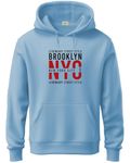 ADRO Hoodies for Men | Printed Hoodie for Men | Cotton Hoodie | Mens Hoodies | Sweatshirt for Men | Hooded Hoodie | H24-NYC-SK-XL Sky Blue