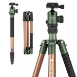 Fotopro 68" Travel Tripod, Compact Travel Tripod and Monopod with Quick Release Plate, Heavy Duty Professional Camera Tripod for DSLR, Load up 20kg/44lbs