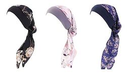 iZEN 3 PACK - Chemo Turban For Cancer Women Head Scarf for Women Cancer Headwear Headwrap Head Cover Chemotherapy Headwear Cap Cancer Women Hat Scarfs Cap