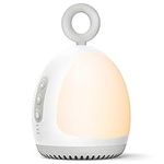 Dreamegg Sound Machine - 3-in-1 Baby Soother White Noise Machine Night Light, 8 HiFi Sounds, Adjustable Light, Portable Noise Machine for Sleeping Baby Kids Travel Registry Gift-Grey