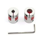 Befenybay 2PCS 6mm to 10mm Aluminium Plum Flexible Shaft Coupling Diameter 20mm Length 25mm Connector Flexible Coupler for 3D Printer CNC Machine and Servo Stepped Motor（6x10mm）