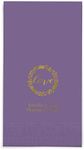 Weddingstar Personalized Foil Stamped Custom Paper Napkins 3-Ply 40 Pack Dinner - Rectangular Fold Purple