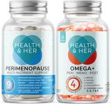 Health & Her Perimenopause Multi-Nutrient Support & Vegan Omega+ Bundle - Helps Support Wellbeing During Perimenopause - 1 Month Supply (Bundle)