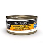 Raincoast Trading Solid White Albacore Tuna Wild-Caught Certified Sustainable Pacific Northwest Mercury Safe Made in Canada Hand Packed High Protein Keto Friendly - Case of 12 150g Cans