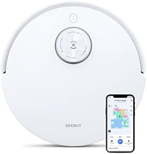 ECOVACS DEEBOT T10, Staubsaugerroboter mit vibrierenden Wischplatten (OZMO 3.0), 3000PA Saugstärke, Hinderniserkennung mit KI (AIVI 3.0), 3D-Kartierung, 5200 mAh Akku, YIKO Sprachassistent
