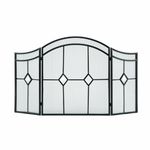 Pleasant Hearth FA328S Arched Diamond 3-Panel Fireplace Screen, Espresso