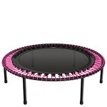 bellicon Mini Trampoline 44'' (Pink) | Bungee Suspension up to 330 lbs | Indoor Fitness Rebounder for Adults | Screw-in Legs