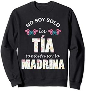 Regalo para Madrina - Camiseta de Tia y Madrina de Bautizo Sudadera