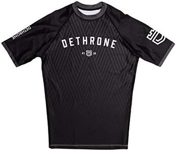 Dethrone Men's Logo Rash Guard, Black, Small
