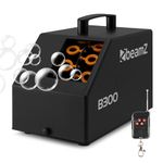BeamZ B300 Compact Bubble Machine, Bubble Blower with Wireless Remote Control and 5L Liquid