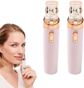 Zmuhyrd Epibella Facial Epilator, 2-in-1 Cordless Rechargeable Electric Epilator for Face, Lip, Legs, Underarms (Pink, 2pcs, Waterproof, USB Cable, Instruction Manual)