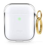 elago Clear Airpods Case with Keychain Designed for Apple Airpods 1 & 2 (Transparent)