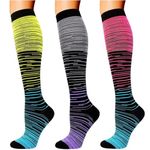 Optifit® Knee Length Stockings, Football Stockings for Men & Women, Football Socks, Soccer Socks, Sports Socks, Odour Free & Superior Grip Uniform Stockings for Football/Soccer (3 Pairs