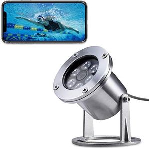Barlus Buscador de Peces bajo el Agua Cámara Impermeable IP68, 1080P PoE IP Cámera con Lente 3.6 mm y Acero Inoxidable 304