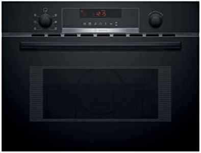 Bosch Home & Kitchen Appliances Bosch Serie 4 CMA583MB0B Built In Microwave Oven with Hot Air, 45cm, Black