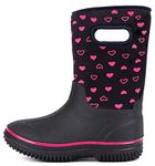 OUTEE Toddler Girls Kids Rain Boots Snow Winter Neoprene Warm Rubber Boots Baby Waterproof Outdoor Shoes Thermal Memory Foam Comfortable Easy On pink size 8