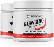 Treatonic Numbing Cream: Maximum Strength Numbing Cream for Discomfort, Burning, & Itching - Fast Acting Topical Anesthetic with Lidocaine & Emu Oil - 1.7oz / 2 Pack