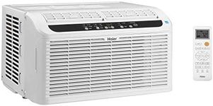 Haier 6,200 BTU Ultra Quiet Window Air Conditioner for Small Rooms and Bedrooms, Control Using Remote, 6K Window AC Unit, Easy Install with Included Kit, White, Energy Star