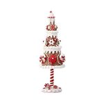 Regency International Candy/Cookie Tree on Stand, 10.5 inches, Red Green White, Claydough