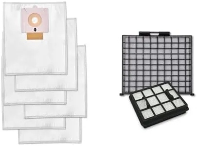 Simplicity Vacuums Bag Pack and Filter Set Bagged Canister Vacuum Cleaner Bundle for Scout or Scout Plus Dust Vacuum, SSH-6 Filter and SSFPK Bags Made with HEPA Media