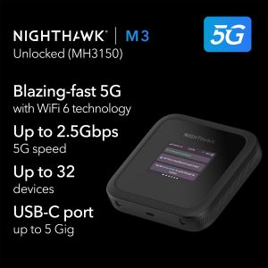 NETGEAR Nighthawk M3 5G Mobile Router – Portable WiFi Hotspot