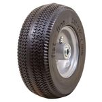 Marathon 2.80/2.50-4" Narrow Flat Free Tire on Wheel, 3" Hub, 1/2" Bearings, Centipede Tread