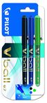 PILOT V Ball 07 Liquid Ink Rollerball Pens 0.7mm Tip Black/Blue/Green Ink Blistercard 3 Pens, 3131910540878UK