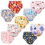 Heekcaa 9 Pack Potty Training Pants, Potty Training Underwear for Toddler Training Pants Reusable Training Pants Girls (UK, Age, 3 Years, Regular, Purple)