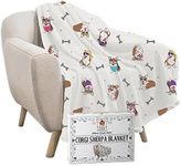 Corgi Sherpa Blanket - Party Corgis | Corgi Blanket | Corgi Gifts for Corgi Lovers | Soft Throw Blanket | Corgi Stuff Decor