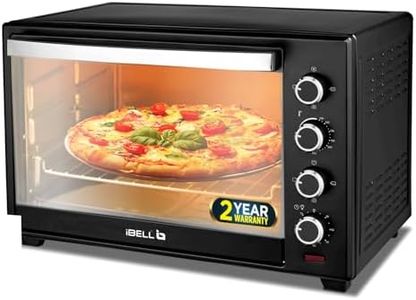 IBELL EO40LGDLX Electric Oven Toaster Grill OTG with Convection & Motorized Rotisserie, 1800 Watt, Multiple heating options, Illuminated Chamber (Black, 40 L)