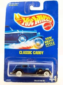 Hot Wheels - 1992 - Classic Caddy - Cadillac - New Paint Style - Blue & Black - Collector #44 - Rare - Limited Edition - Collectible 1:64 Scale