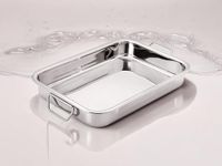 Jayco Luxuria Stainless Steel Tray with Handles for Baking, Roasting, Grilling, Serving - Small Size (25 x 18 cm)