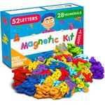 Magnetic Letters and Numbers for Toddlers and Kids - Premium Alphabet Magnets for Refrigerator and Dry Erase Board - Foam 123 ABC Magnets - Educational Toy for Preschool Learning, Spelling, Counting