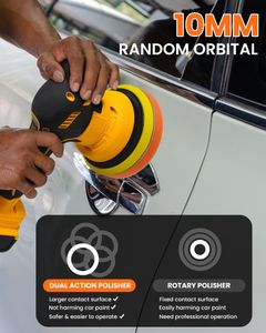 Cordless 6" Car Polisher for Dewalt 18V – Variable Speed Buffer Kit, Portable Orbital for Auto Detailing & Waxing (Battery Not Included)