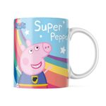 Home Decot Expert Ceramic Peppa Colorful Cartoon Design Coffee, Milk and Tea Mug Birthday Gift for Kids and Friends 300ml