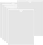 HLIWS A4 Adhesive Vertical Plastic Card Sleeves-6 Pcs Card Plastic Pocket Holder,Waterproof Clear Pockets for Home, Office, School and Travel(Inside Size:21 * 29.7cm)