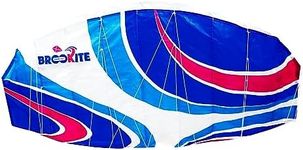 BROOKITE from Peterkin | Junior Foil Sport Stunt Kite | Multicolour Kite - 55cm x 120cm - Polyester Ripstop with 2 handles | Kites | Outdoor Toys | Sport & Leisure | Ages 8+