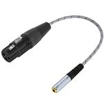 JOLGOO XLR Female to 3.5mm Stereo Jack Audio Adapter Cable, 3-pin XLR Female to 1/8 inch TRS Mini Jack Adapter Cable, 1 Feet/0.3 M, Balanced Audio Converter Adapter Cable