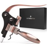 Luxiluxy Rabbit Wine Bottle Opener Corkscrew Gift Set – Heavy Duty Lever Openers Kit with Foil Cutter, Bottles Stopper, Opener Stand and Extra Spiral [This 2021 Model Does Not Break!].