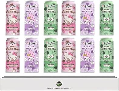 [Pack of 12] Taiwanese Style Canned Boba Milk Tea, Kawaii Cute Canned Design, Authentic Flavor, Ready-to-Drink Bubble Milk Tea - Premium Quality Asian Beverage - 310ML (Mix 12 Pack)