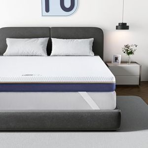 BedStory Topper 180x200cm, 10cm Höhe H3&H4 Gel Memory Foam Topper, Öko-TEX Zertifiziert Gelschaum Matratzentopper, geeignet für diejenigen, die einen härteren Topper bevorzugen