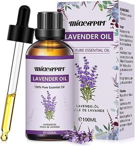 MIGCAPUT Huile Essentielle de Lavande 100ML, Aromathérapie 100% Pure & Naturelle pour Diffuseur, Humidificateur, Qualité Premium, Idéal pour Massage Bain Sommeil