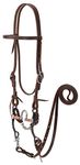 Weaver Leather Working Tack Bridle with Correction Mouth Bit, Golden Chestnut, 1 Count (Pack of 1)