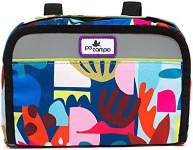 Po Campo Kids Bicycle Bag,Speedy Front Frame Bike Handlebar Bag – Fabric Bike Basket – Waterproof Front Mount Bike Bag for Boys Girls Bike or Scooter Handle Bars – Converts to Crossbody Bag (Aquatic)