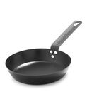 Merten & Storck Pre-Seasoned Carbon Steel Induction 8" Frying Pan Skillet, Oven Safe, Black