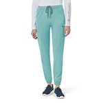 Carhartt Women's Women's Cargo Jogger Scrub Pant, Aqua Sea, X-Large Petite