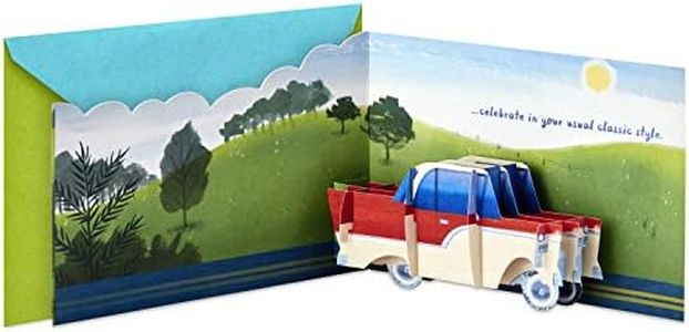 Hallmark Paper Wonder Displayable Pop Up Birthday Card (Classic Car)