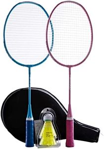 Decathlon - PERFLY - BR 100 Starter Kid Badminton Racquet Set, Blue Pink